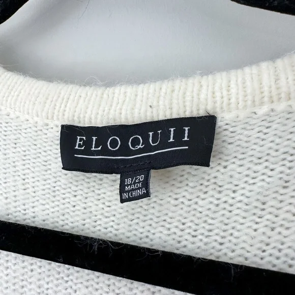 Eloquii Cream Sweater Dress with Gold Chain Trim - Picture 6 of 6